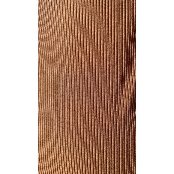 Aerie Brown ribbed one piece beach swimsuit scoop back Small New - Picture 3 of 4